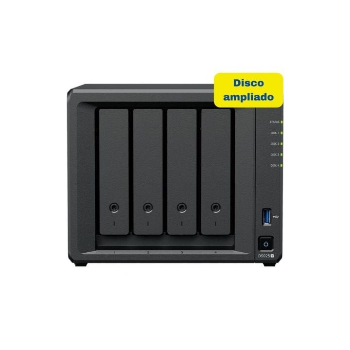 NAS Synology Diskstation DS925+/ 4 Bahías 3.5"- 2.5"/ 4GB DDR4/ 8TB/ Formato Torre