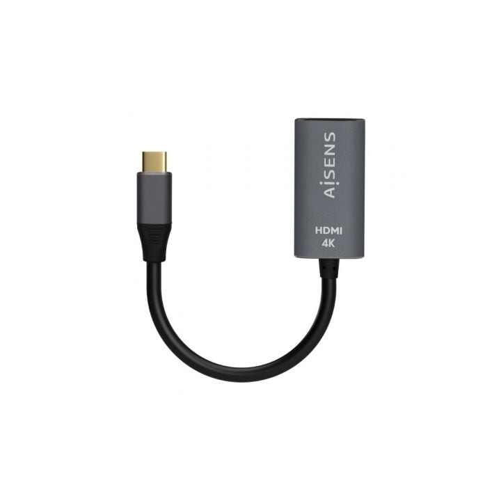 Conversor HDMI 4K 60Hz Aisens A109-0683/ HDMI Hembra - USB Tipo-C Macho/ 15cm/ Gris