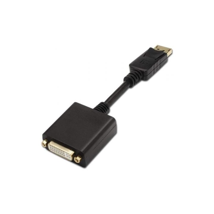 Conversor Aisens A125-0133/ DisplayPort Macho - DVI Hembra/ 15cm/ Negro