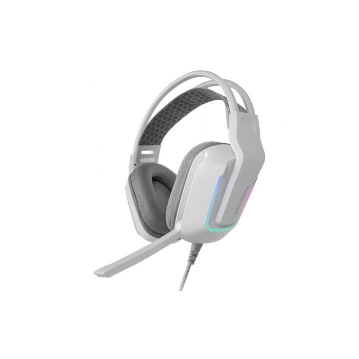 Auriculares Gaming con Micrófono Mars Gaming MH-Strike/ Jack 3.5/ USB/ Blancos