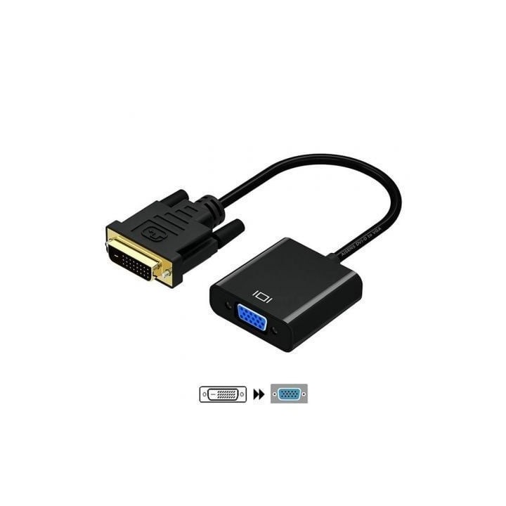 Cable Conversor Aisens A147-0352/ DVI Macho - VGA Hembra/ 30cm/ Negro