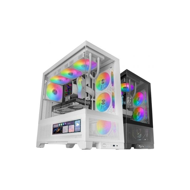 Caja Gaming Semitorre Mars Gaming MC-LCDX/ Blanca