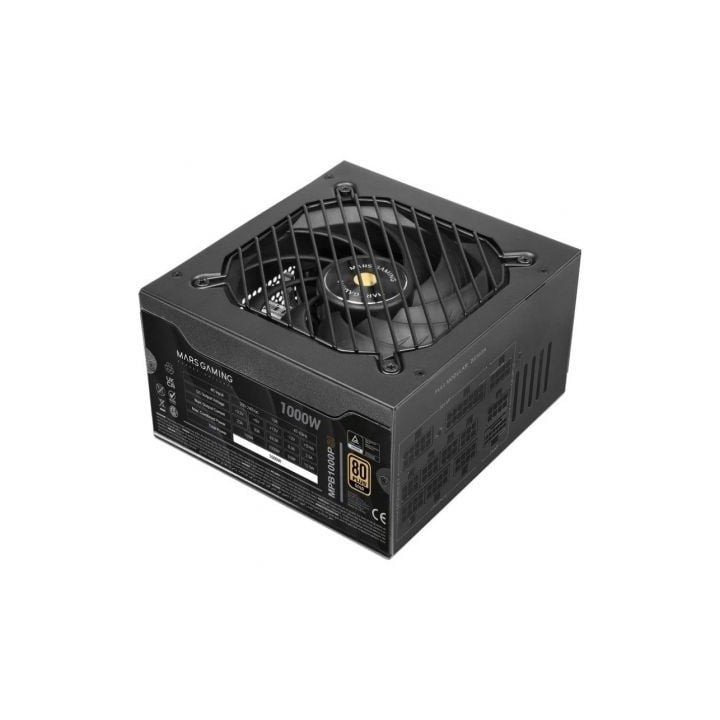 Fuente de Alimentación Mars Gaming MPB1000PSI/ 1000W/ Ventilador 14cm/ ATX 3.1/ PCIe 5.1/ 80 Plus Gold