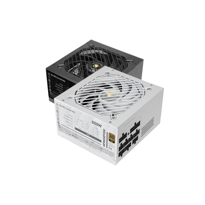 Fuente de Alimentación Mars Gaming MPB650PSI/ 650W/ Ventilador 12cm/ 80 Plus Gold/ Blanca