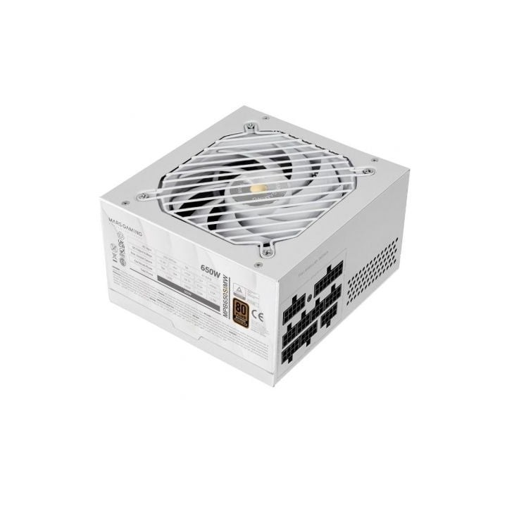 Fuente de Alimentación Mars Gaming MPB650SIM/ 650W/ Ventilador 12cm/ 80 Plus Bronze/ Blanca