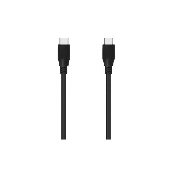 Cable USB 3.2 Tipo-C Aisens A107-0701 20GBPS 5A 100W/ USB Tipo-C Macho - USB Tipo-C Macho/ Hasta 100W/ 20Gbps/ 60cm/ Negro