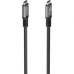 Cable USB 3.2 Tipo-C Aisens A107-0991/ USB Tipo-C Macho - USB Tipo-C Macho/ Hasta 60W/ 5Gbps/ 7m/ Negro