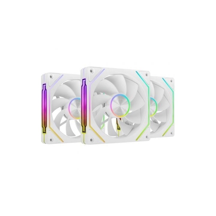 Pack 3 Ventiladores Invertidos Mars Gaming MF-LINKFINITYKIT2R/ 12cm/ ARGB/ Blancos