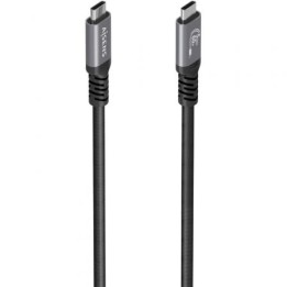 Cable USB 3.2 Tipo-C Aisens A107-0992/ USB Tipo-C Macho - USB Tipo-C Macho/ Hasta 60W/ 5Gbps/ 10m/ Negro
