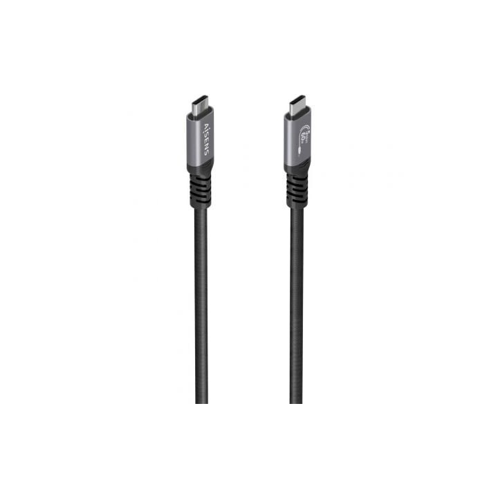 Cable USB 3.2 Tipo-C Aisens A107-0992/ USB Tipo-C Macho - USB Tipo-C Macho/ Hasta 60W/ 5Gbps/ 10m/ Negro