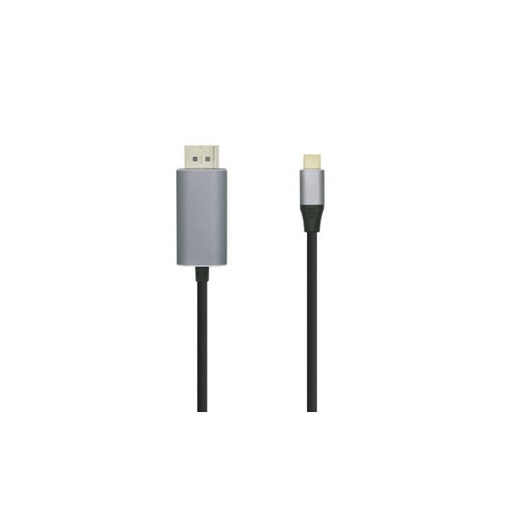Cable DisplayPort Aisens A109-0394/ USB Tipo-C Macho - DisplayPort Macho/ Hasta 27W/ 1250Mbps/ 80cm/ Negro