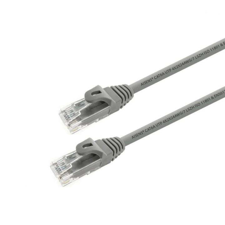 Cable de Red RJ45 UTP Aisens A145-0327 Cat.6A/ 2m/ Gris