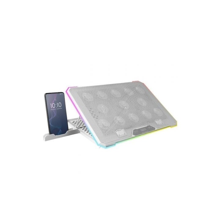 Soporte Refrigerante Mars Gaming MNBC13 para Portátiles hasta 17"/ Iluminación LED