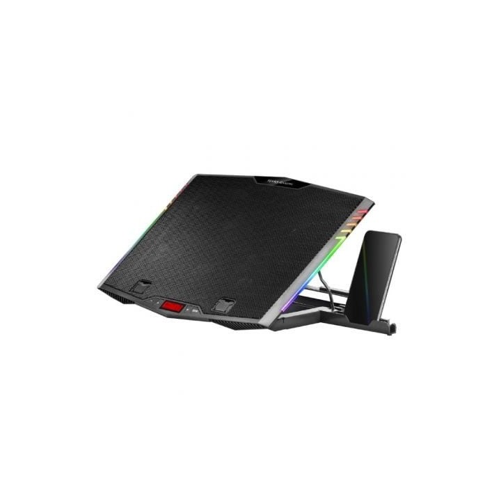 Soporte Refrigerante Mars Gaming MNBC5 para Portátiles hasta 17.3"/ Iluminación LED