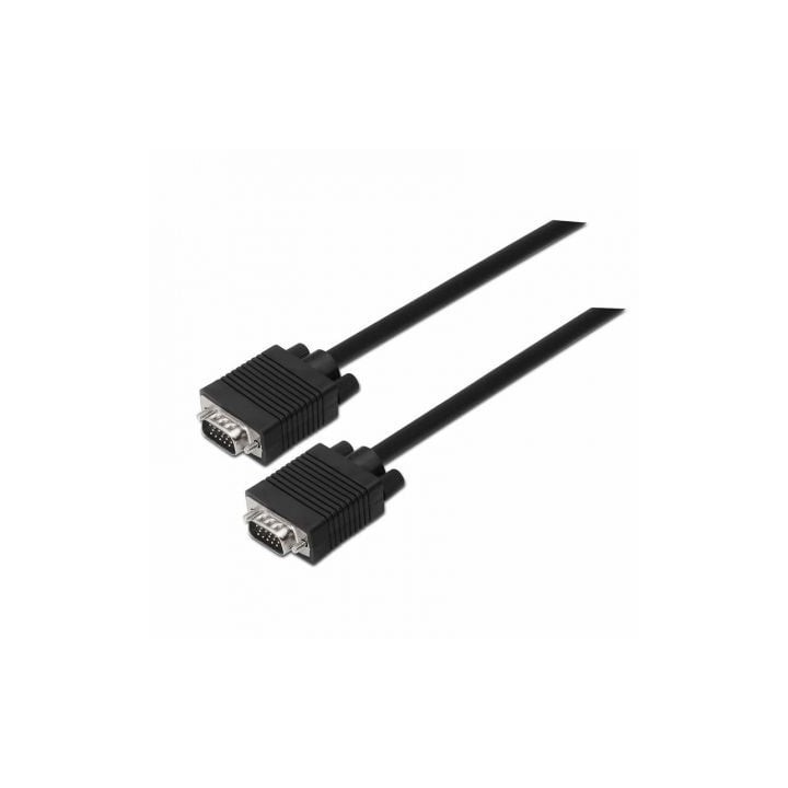 Cable SVGA Aisens A113-0070/ VGA Macho - VGA Macho/ Hasta 3W/ 10Mbps/ 5m/ Negro