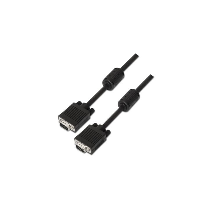 Cable SVGA Aisens A113-0074/ HDB15 Macho - HDB15 Macho/ Hasta 3W/ 10Mbps/ 10m/ Negro