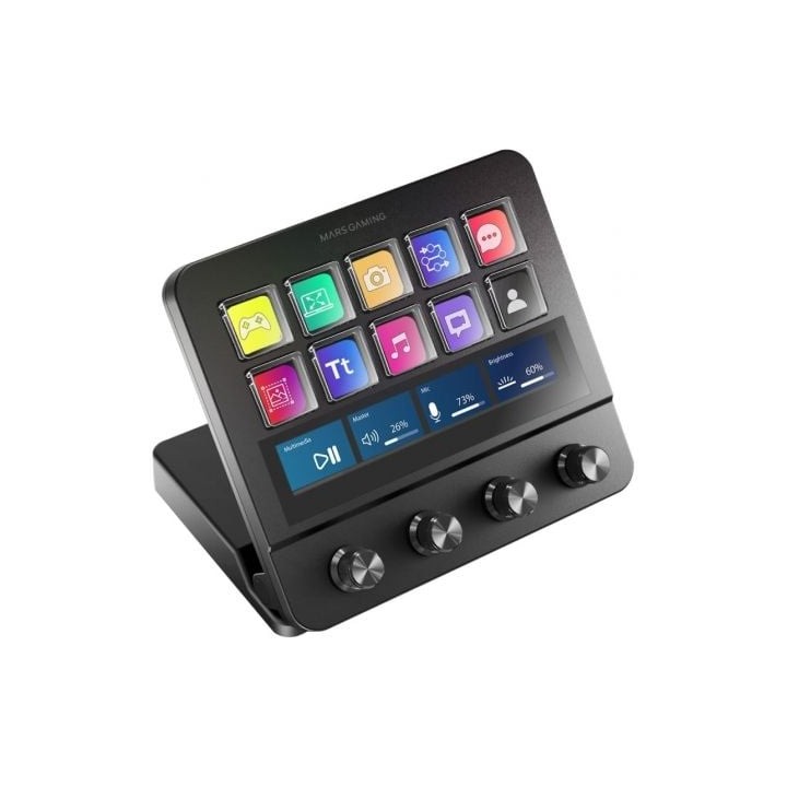 Stream Deck Mars Gaming MSD-PRO/ 10 Teclas LCD + 4 Diales Personalizables/ Negro