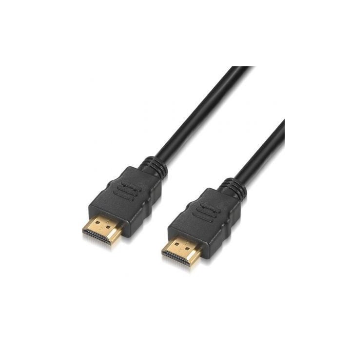 Cable HDMI 2.0 4K Aisens A120-0122/ HDMI Macho - HDMI Macho/ Hasta 10W/ 2250Mbps/ 3m/ Certificado/ Negro