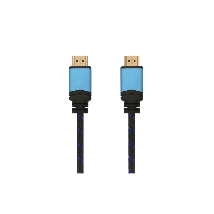 Cable HDMI 2.0 4K Aisens A120-0356 V2/ HDMI Macho - HDMI Macho/ 1m/ Negro/ Azul