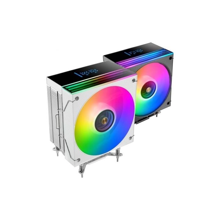 Ventilador con Disipador Mars Gaming MCPU-LCD/ 12cm/ Blanco