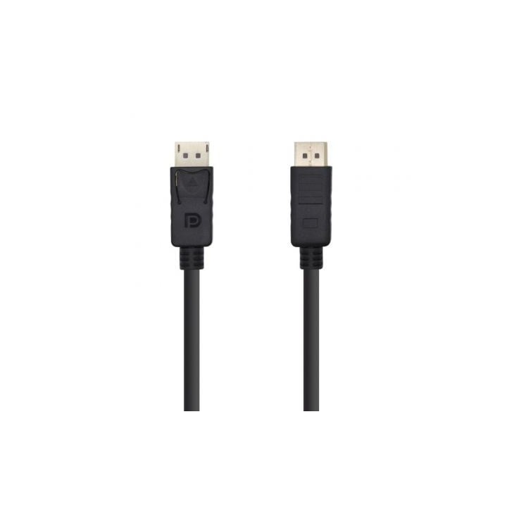 Cable DisplayPort 1.2 4K Aisens A124-0388/ DisplayPort Macho - DisplayPort Macho/ Hasta 5W/ 2300Mbps/ 10m/ Negro