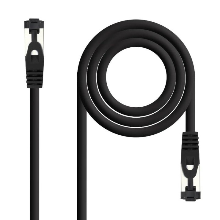 Nanocable Cable red Cat. 8.1 2GHZ SSTP Negro 1m