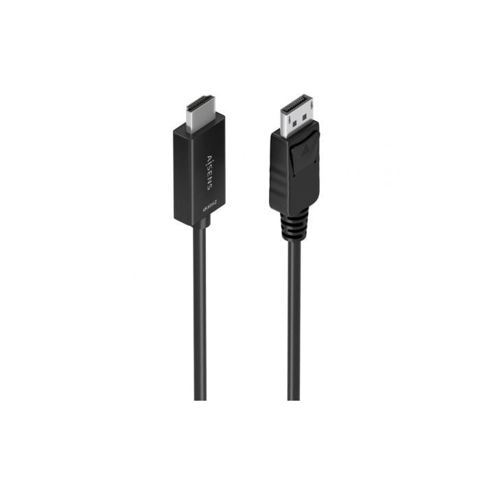 Cable Conversor Aisens A125-0893/ DisplayPort Macho - HDMI 4K Macho/ 1.5m/ Negro