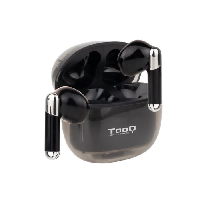 Auriculares Bluetooth TooQ Onyx TQBWH-0054B con estuche de carga/ Autonomía 4h/ Negros