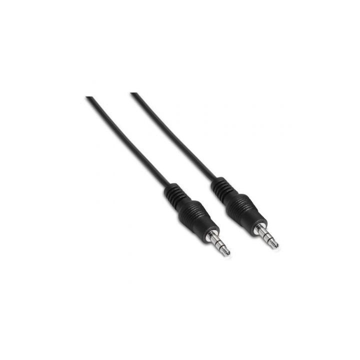Cable Estéreo Aisens A128-0142/ Jack 3.5 Macho - Jack 3.5 Macho/ Hasta 0.1W/ 1.5m/ Negro