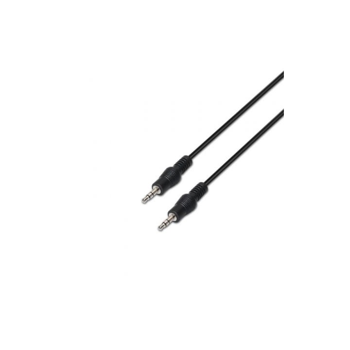 Cable Estéreo Aisens A128-0144/ Jack 3.5 Macho - Jack 3.5 Macho/ Hasta 0.1W/ 10m/ Negro