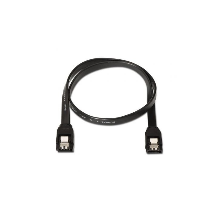 Cable SATA III Aisens A130-0157/ SATA Hembra - SATA Hembra/ Hasta 0.1W/ 768Mbps/ 50cm/ Negro