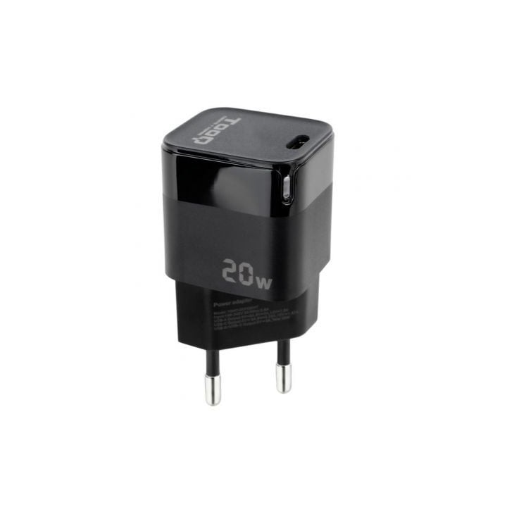 Cargador de Pared TooQ TQWC-PD20/ 1xUSB Tipo-C/ 20W