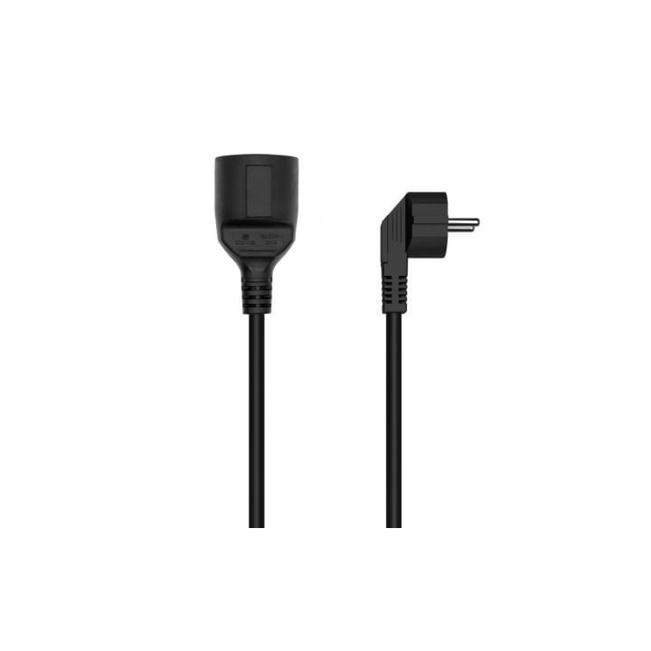 Cable Alargador de Alimentación Aisens A132-0603/ CEE7 Macho - CEE7 Hembra/ Hasta 1500W/ 10m/ Negro