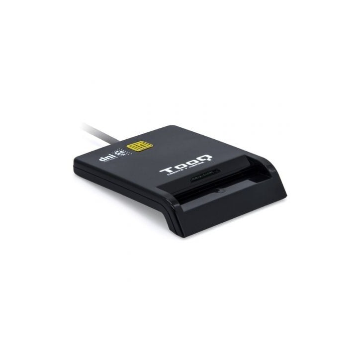 Lector de DNI TooQ TQR-211B/ USB Tipo-C/ Negro
