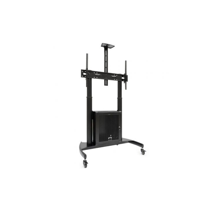 Soporte de Suelo Inclinable con Ruedas TooQ Narnia FS20500M-B para TV de 60-100"/ hasta 100kg