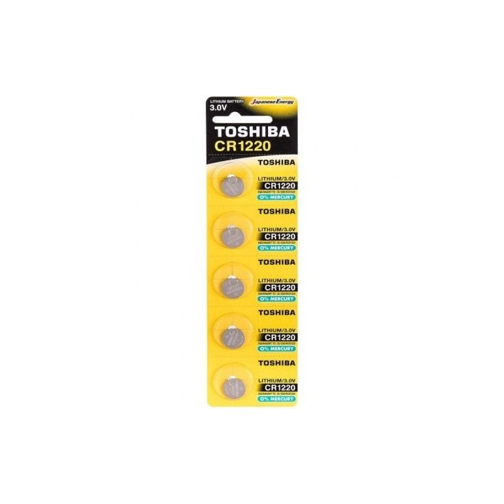 Pack de 5 Pilas de Botón Toshiba CR1220/ 3V