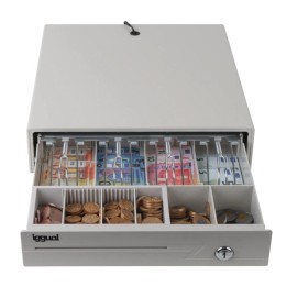 iggual Cajón portamonedas IRON-10W 38cm 4+6 blanco
