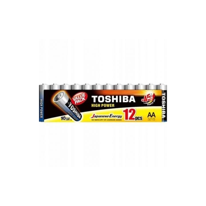 Pack de 12 Pilas AA Toshiba High Power LR6/ 1.5V/ Alcalinas