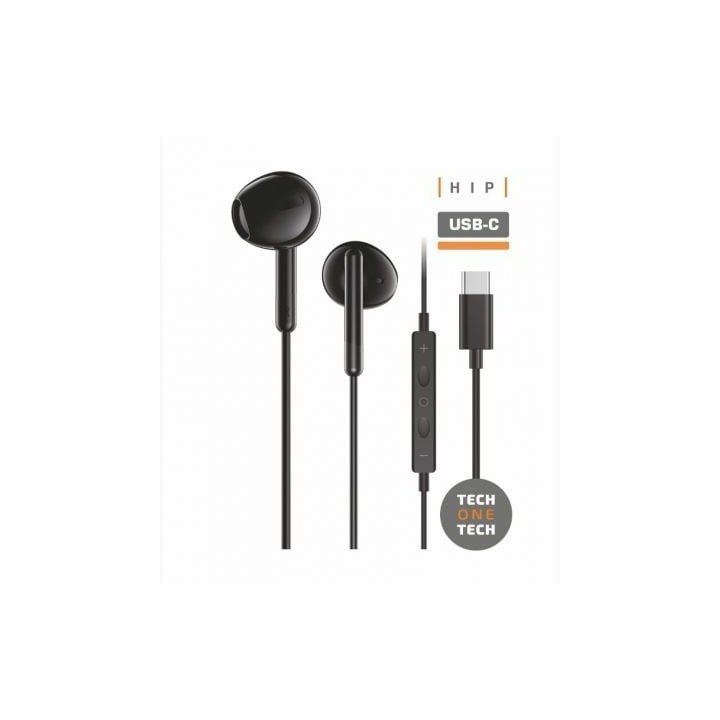 Auriculares Intrauditivos Tech One Tech earTECH TEC1302/ con Micrófono/ USB Tipo-C/ Negros