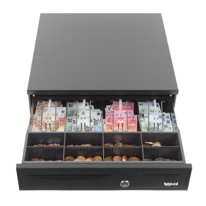 iggual Cajón portamonedas IRON-20 42cm 4+8 negro
