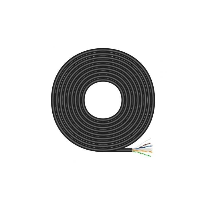Bobina de Cable RJ45 para Exteriores UTP AWG23 Aisens A135-0675 Cat.6/ 100m/ Impermeable/ Negro