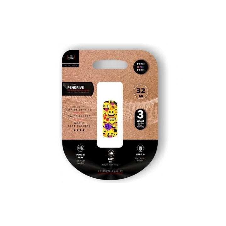 Pendrive 32GB Tech One Tech Emoji collage USB 2.0