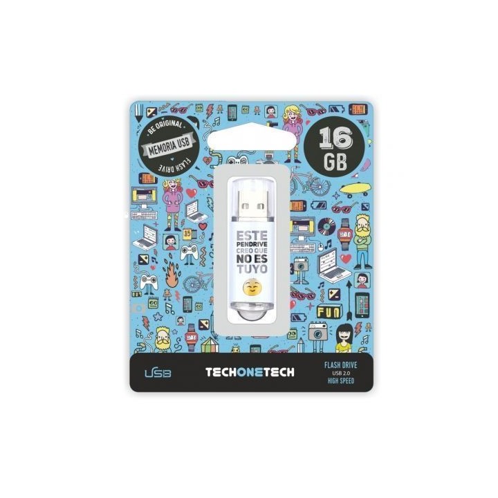 Pendrive 16GB Tech One Tech No Es Tuyo USB 2.0