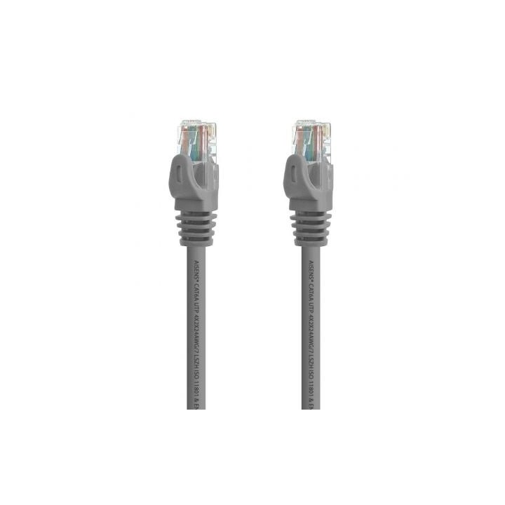 Cable de Red RJ45 UTP Aisens A145-0324 Cat.6A/ 25cm/ Gris