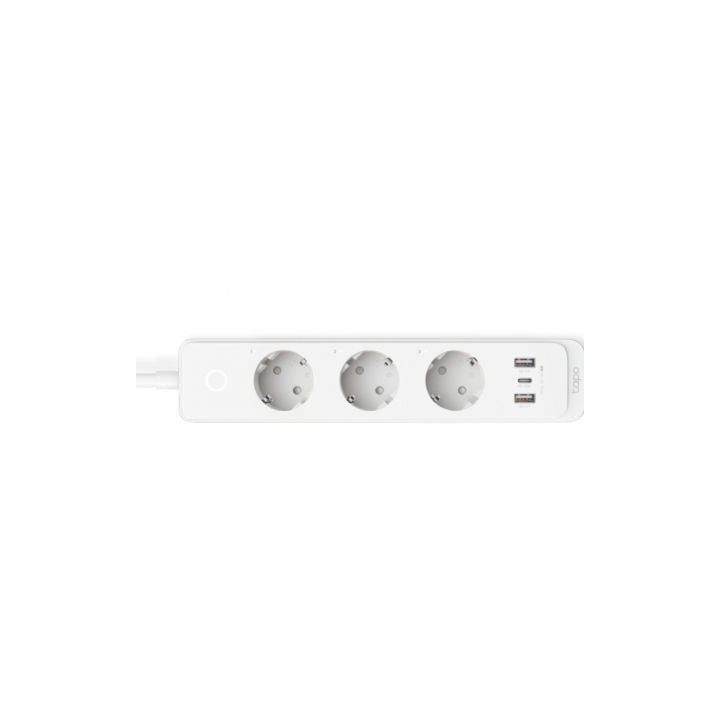 Regleta Inteligente TP-Link Tapo P300/ 3 Tomas de corriente/ 2 USB Tipo-A/ 1 USB Tipo-C/ WiFi/ Blanca