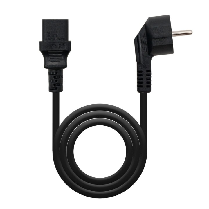 Nanocable Cable alim. CPU, CEE7/M-C13/H, negro, 5m
