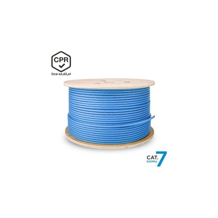 Bobina de Cable RJ45 SFTP AWG23 LSZH CPR Dca Aisens A146-0666 Cat.7/ 500m/ Azul