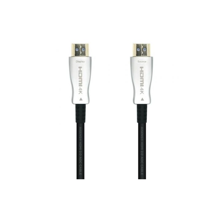 Cable HDMI 2.0 AOC 4K Aisens A148-0380/ HDMI Macho - HDMI Macho/ 50m/ Negro