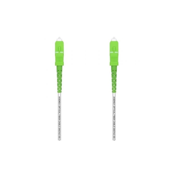 Cable de Fibra Óptica G657A2 3.0 Aisens A152-0496/ LSZH/ 5m/ Blanco