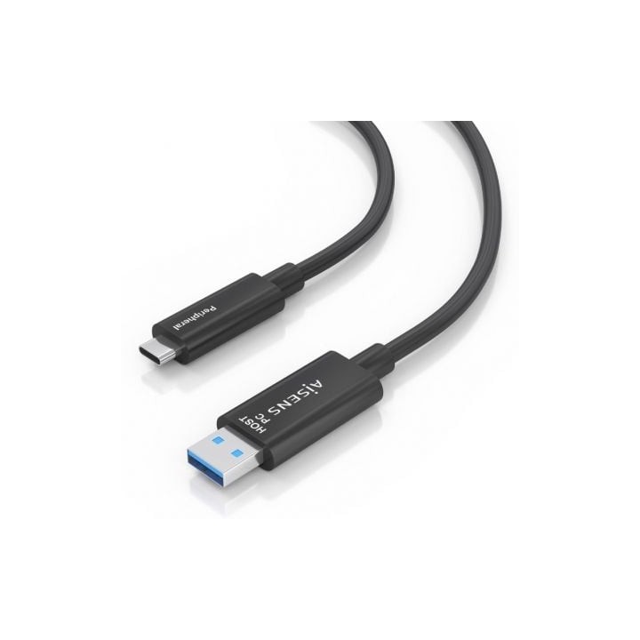 Cable USB 3.2 Tipo-C AOC Aisens A157-0925/ USB Tipo-C Macho - USB Macho/ 10Gbps/ 15m/ Negro